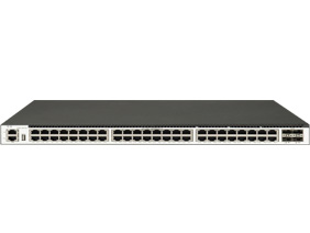 48 個(gè) 1GE Base-T 端口，4 個(gè) 10GE SFP+端口，三層以太網(wǎng)交換機(jī)